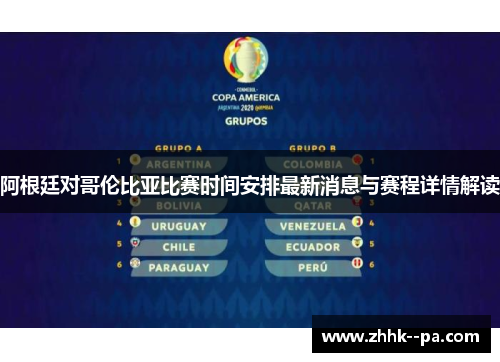 阿根廷对哥伦比亚比赛时间安排最新消息与赛程详情解读
